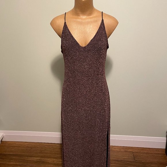 Free People Dresses & Skirts - FREE PEOPLE -  maxi shimmer dress -color rose/rose - size large